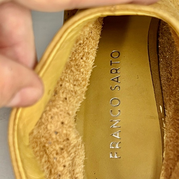 Franco Sarto Leather Peep Toe Booties Size 6 - Picture 10 of 12